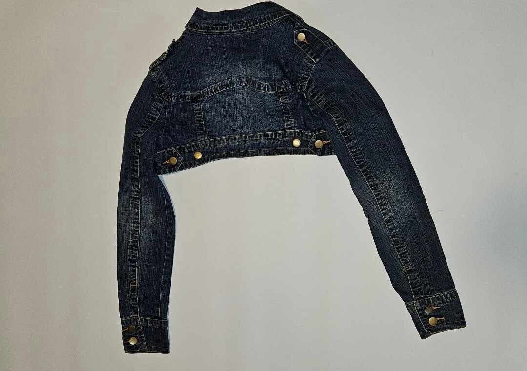 Lalo Denim Bolero Jacket Women's Stone Wash Blue Size M