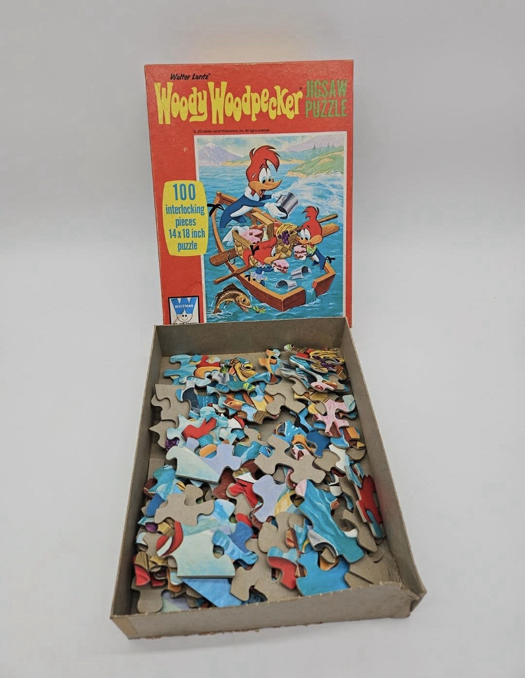 Vintage Walter Lantz Woody Woodpecker 100 Piece Jigsaw Puzzle 1972 Complete
