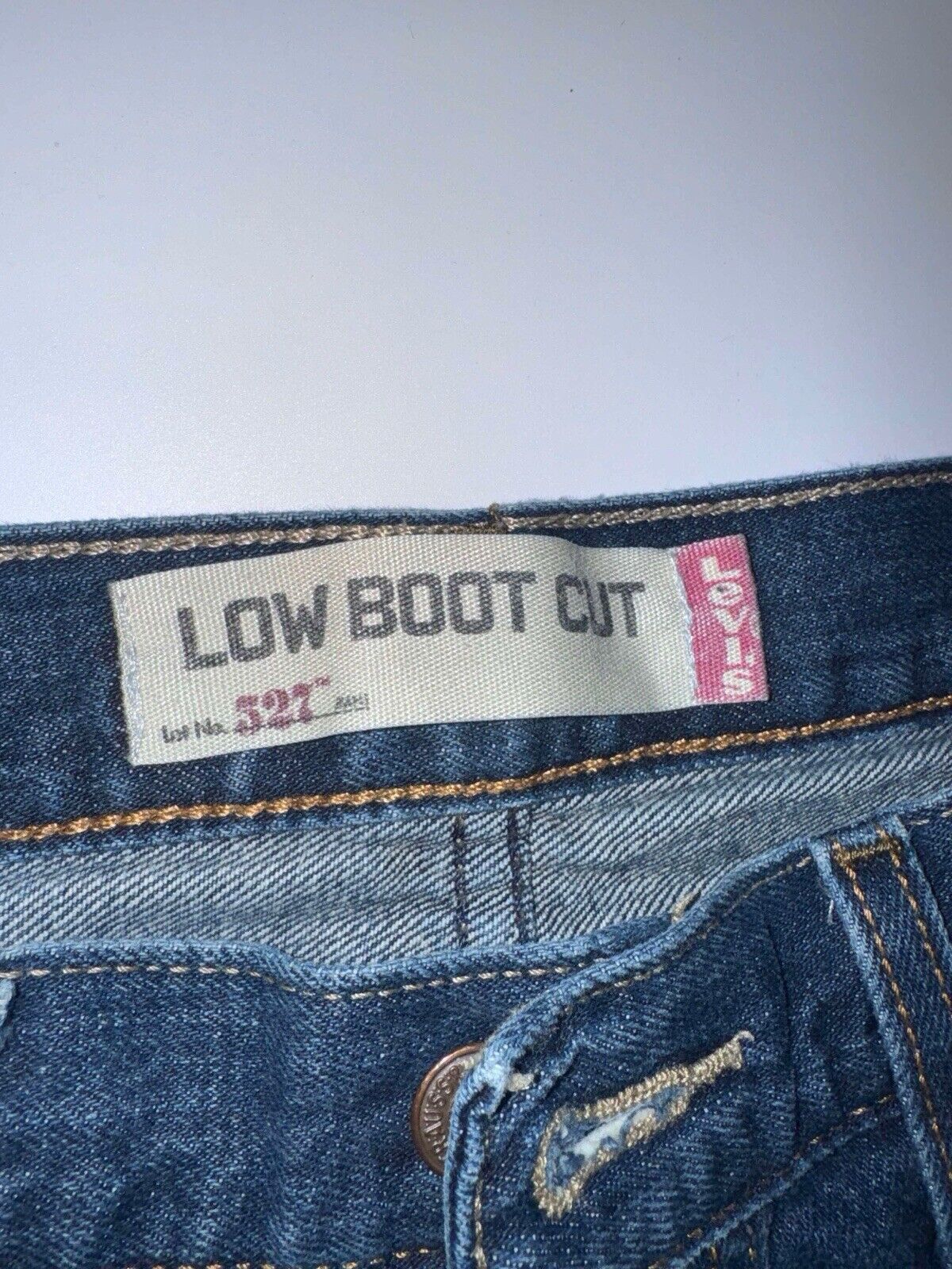 Levis 527 Men's Denim Blue Jeans Low Boot Cut Size 32"x 30"