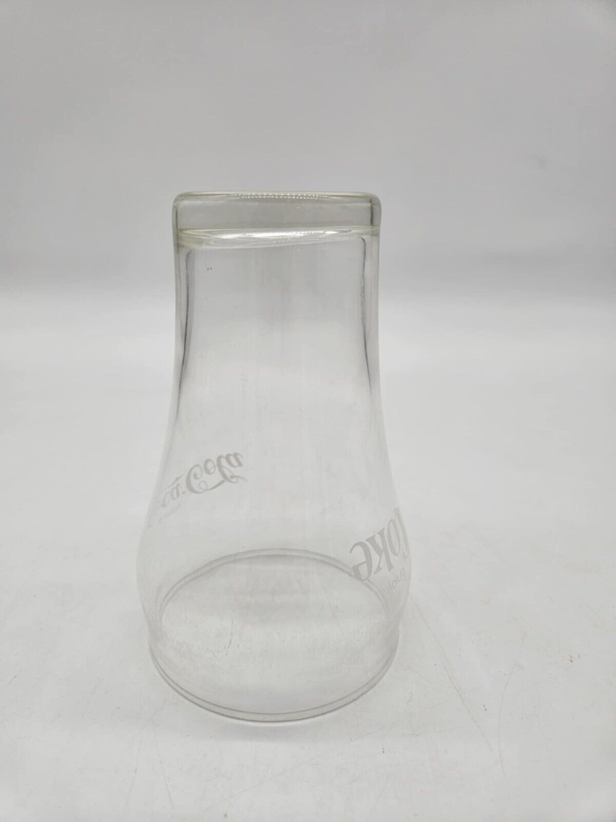 (1) Vintage LIBBEY COCA COLA Drinking Glass Clear Glass with White Logo 6 oz
