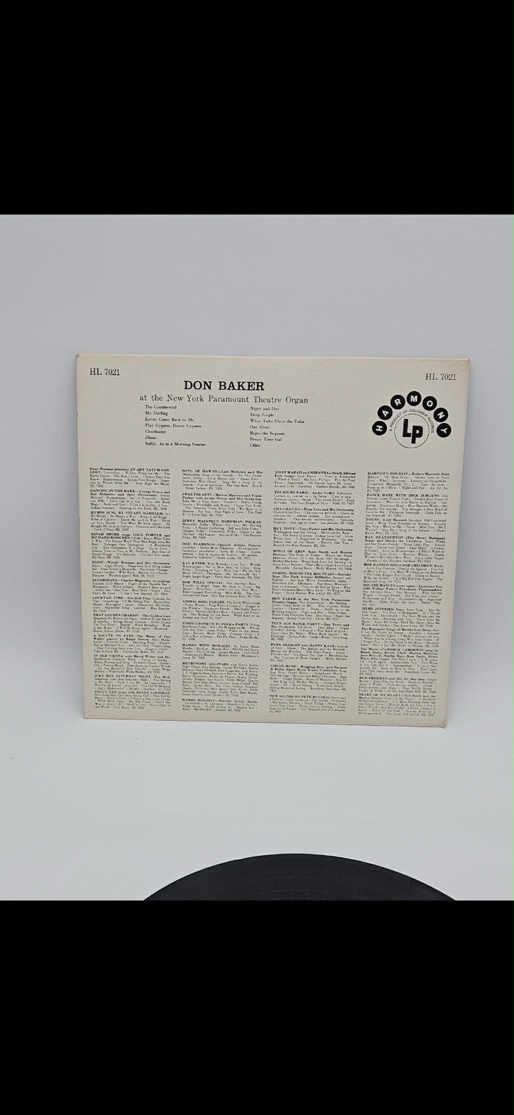 Don Baker At The New York Paramount Theatre Organ LP Record Vinyl 33 RPM