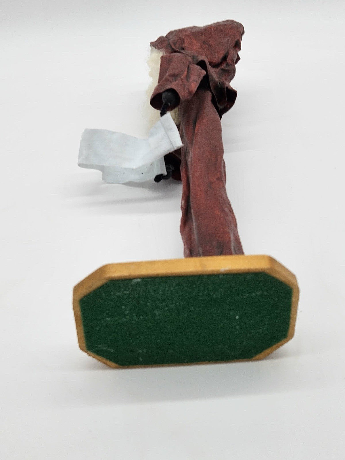 Hooded Monk Wizard Santa Figurine Holding Scroll Gothic Medieval Decor