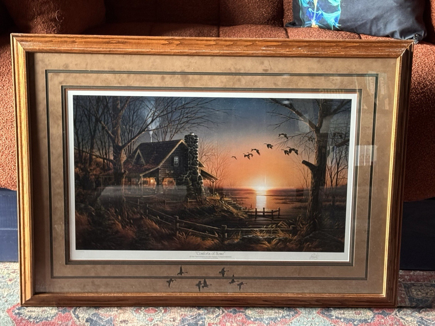 Terry Redlin “Comforts of Home” Signed Limited Edition Lithograph w/ COA