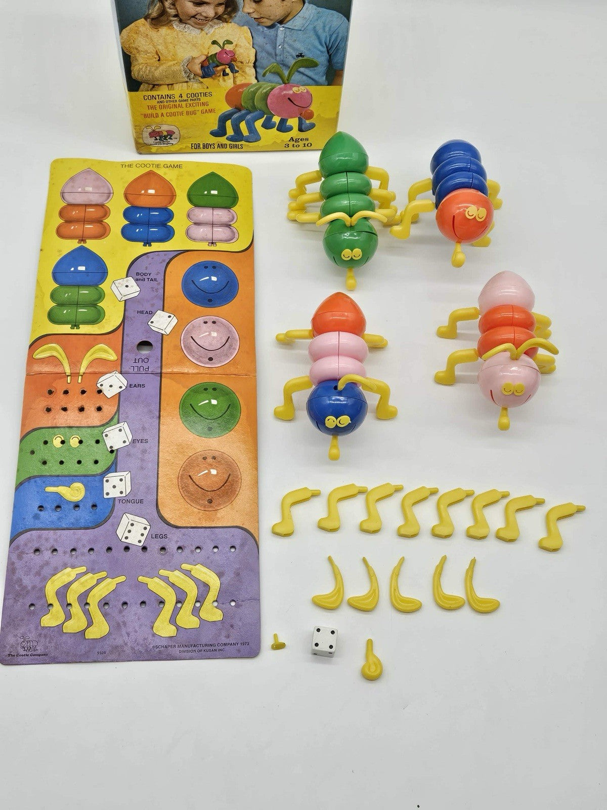 VINTAGE COOTIE GAME 1972 No. 200B, ORIGINAL BOX