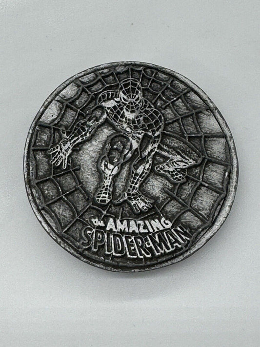 VTG. ORIGINAL 1975 LEE & MARVEL COMICS THE AMAZING SPIDER-MAN BELT BUCKLE