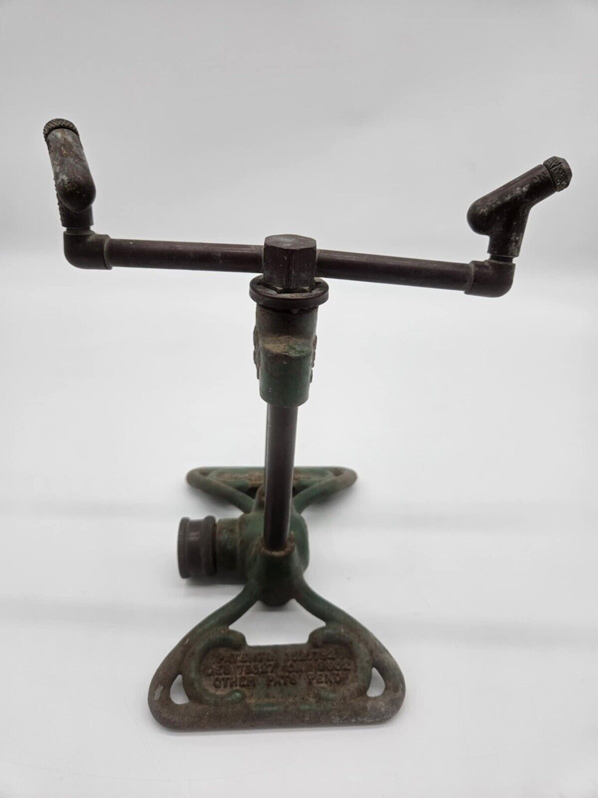 Vintage 1920s ? Sunbeam Rain King Model D Lawn Garden Sprinkler, Cast Iron/Brass