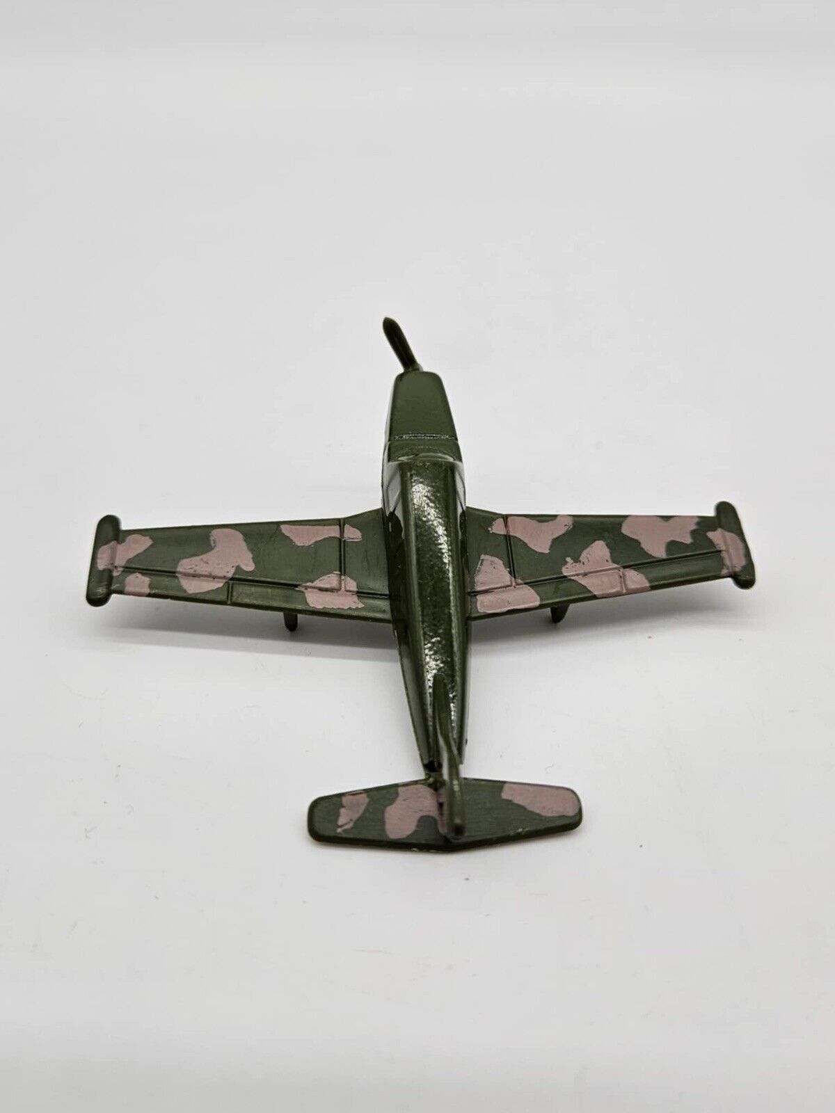 Vintage Diecast Mini Fighter Plane w/ Camo Wings