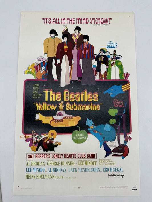 Original THE BEATLES "Yellow Submarine" 1968 Film Poster in MINT condition RARE
