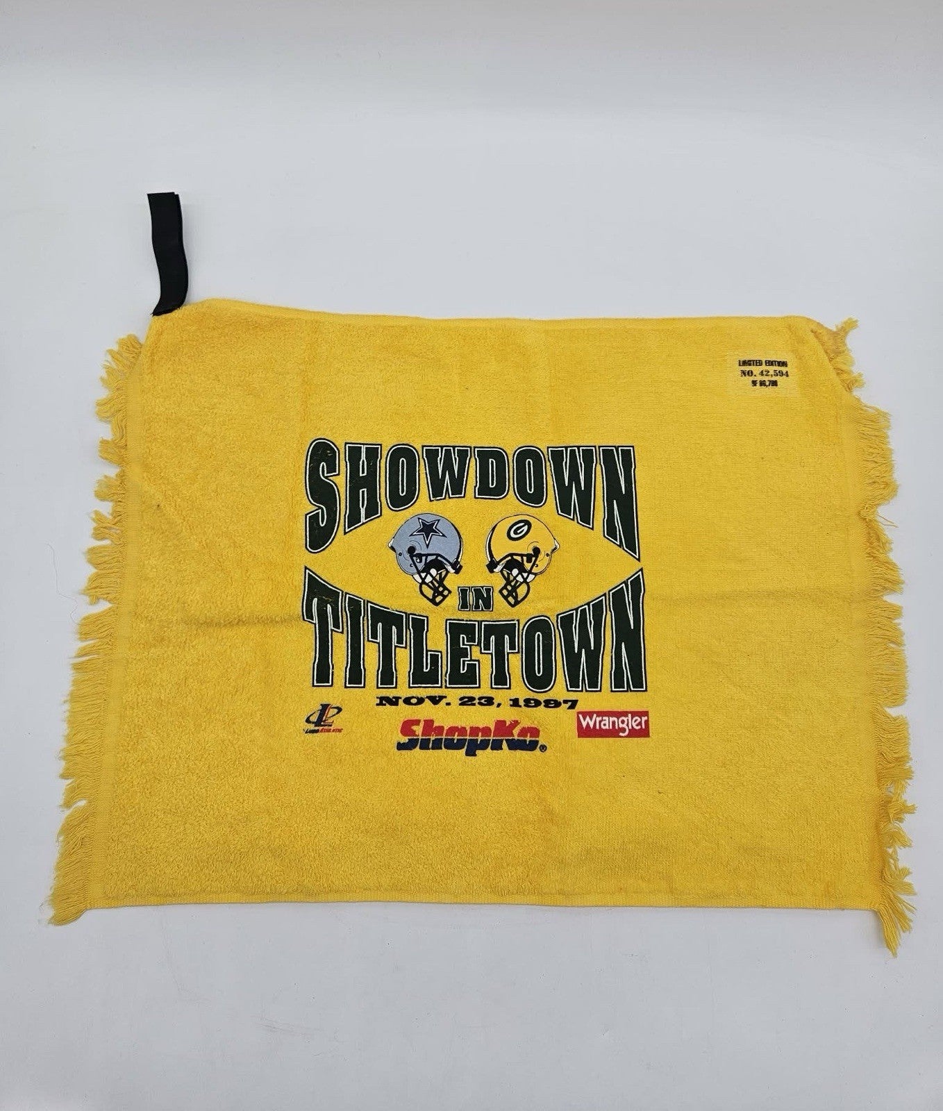 Vtg 1997 Green Bay Packers Dallas Cowboys Showdown in Titletown  Towel,