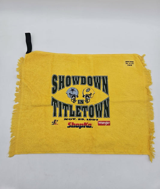 Vtg 1997 Green Bay Packers Dallas Cowboys Showdown in Titletown  Towel,