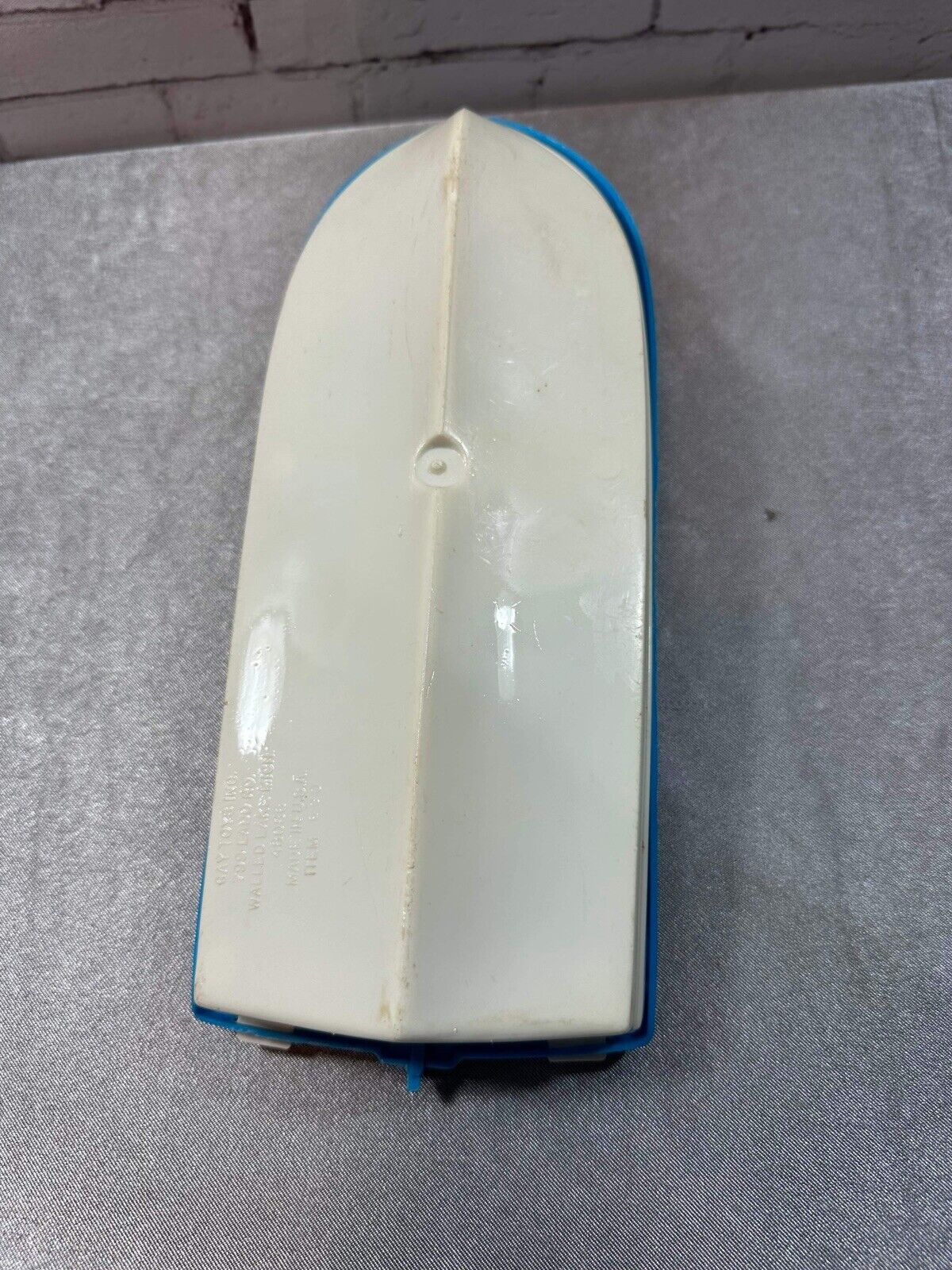 Vintage Toy Plastic Boat Blue, White, Yellow, Gay Toys Inc VTY 004