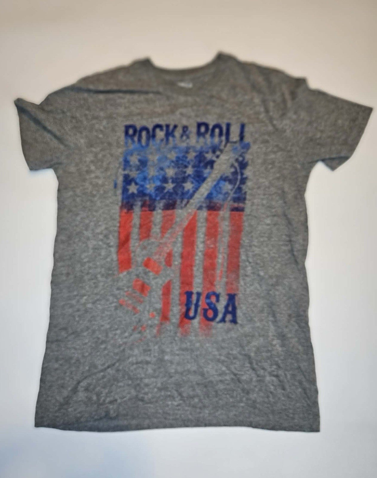 Rock & Roll USA Guitar Graphic Tee Shirt Men’s M
