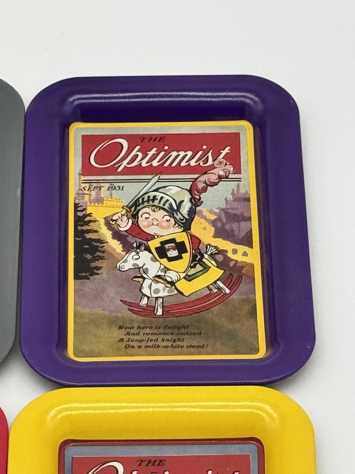 Lot of 6 Vintage Campbell Soup The Optomist Coin Trays