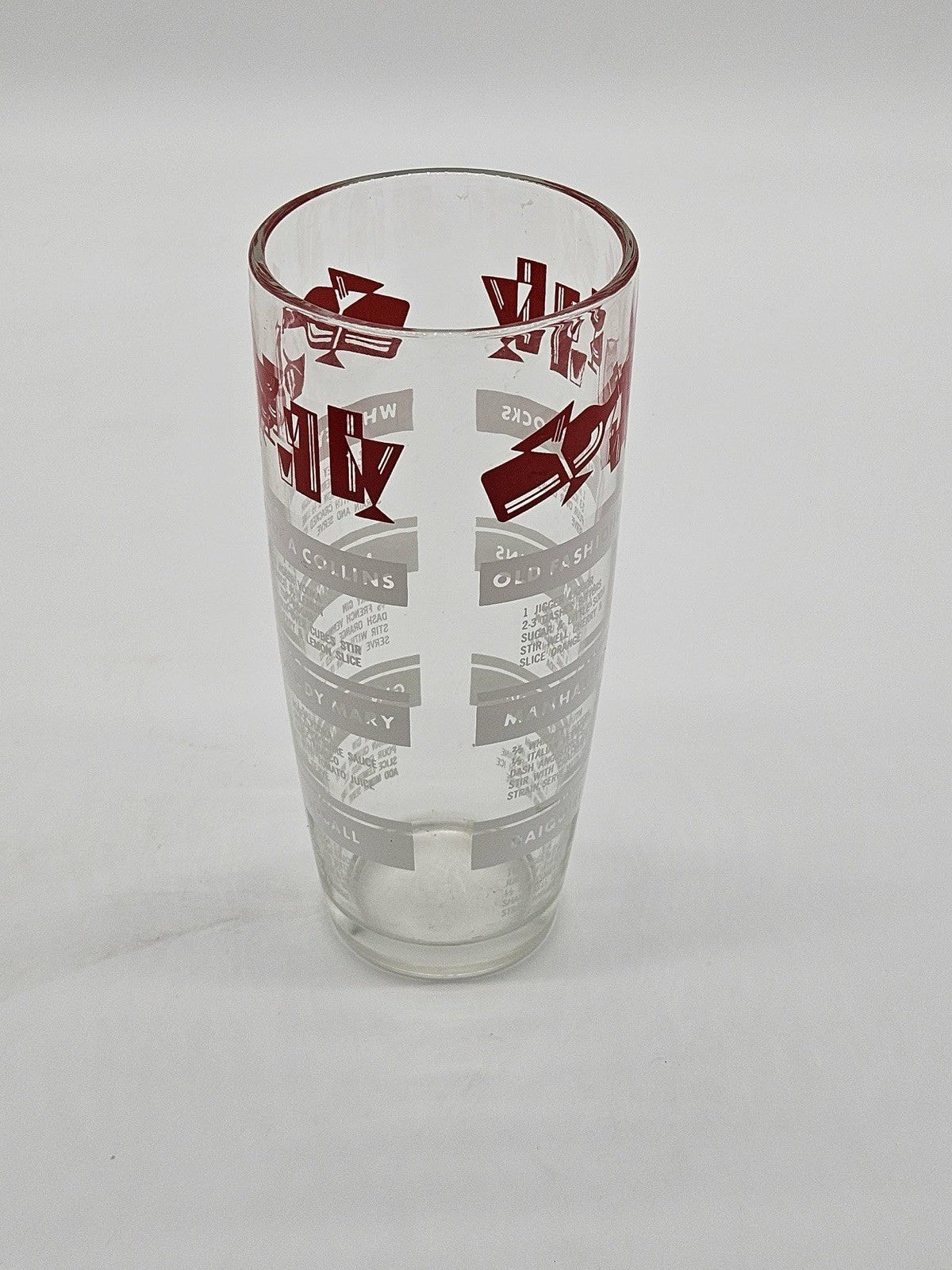 Cocktail Recipes Glass Martini Shaker Design MCM 8-1/4' Tall Vintage Barware Mix