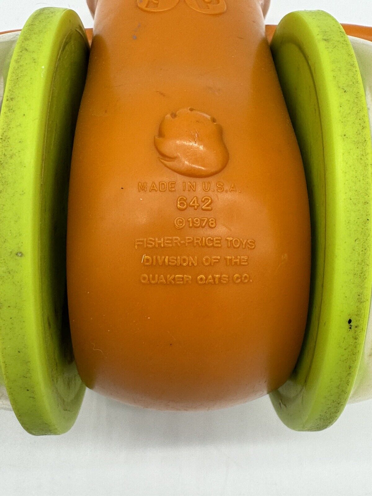 Fisher Price Vintage 1978 Bear Pull Toy - Very Much Played W/ Condition