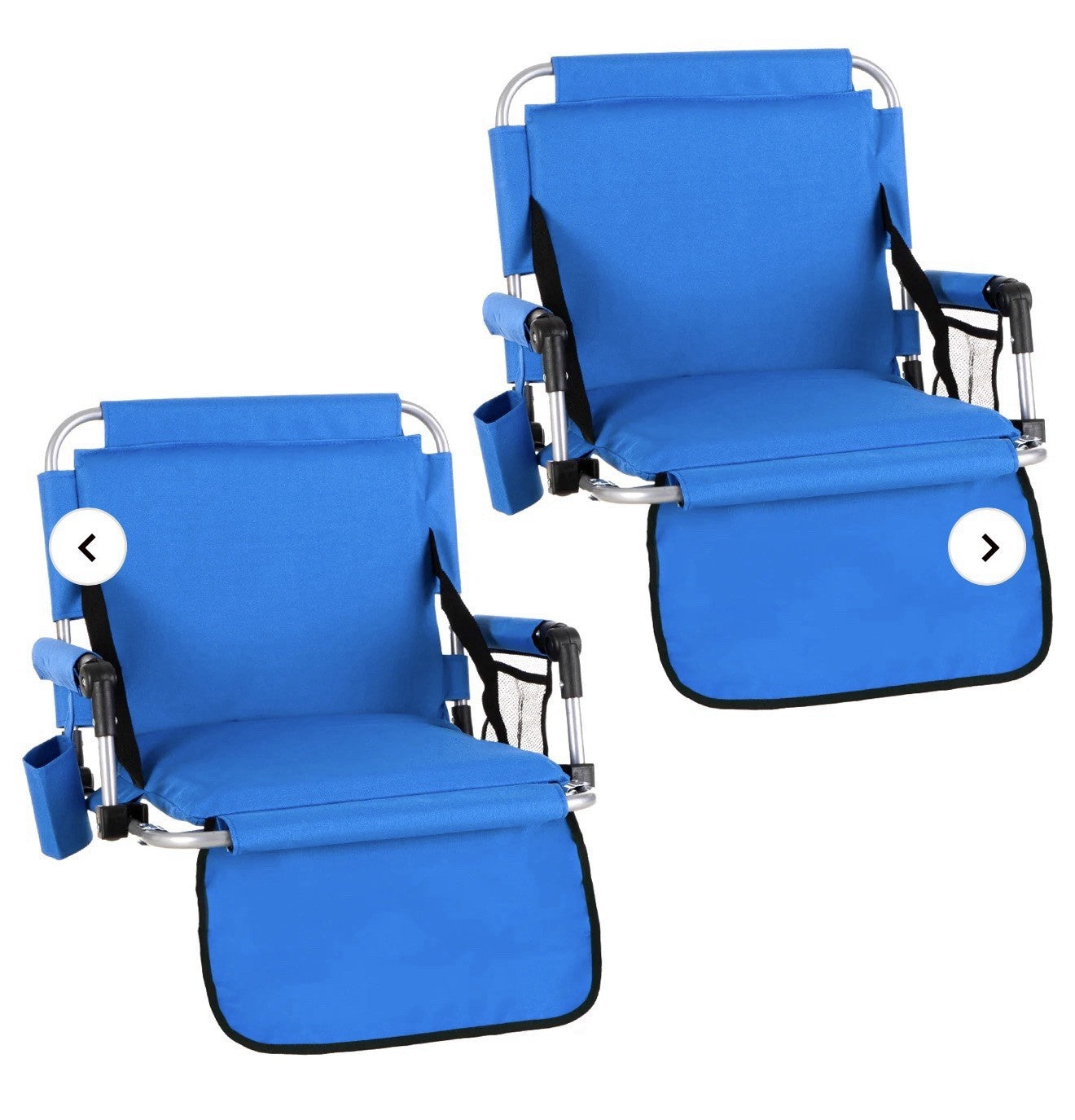 Padded Stadium Seat Chair with Backrest and Armrests for Bleachers