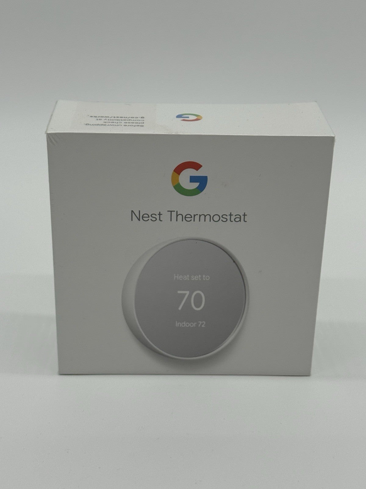 New Google Nest Thermostat Smart Thermostat Snow, Sealed.