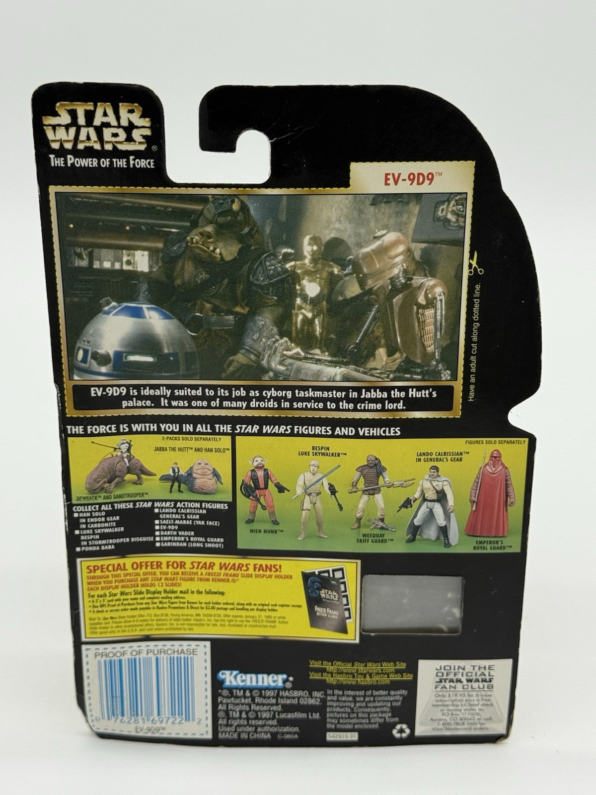 Star Wars The Power of the Force EV-9D9 w/ Datapad