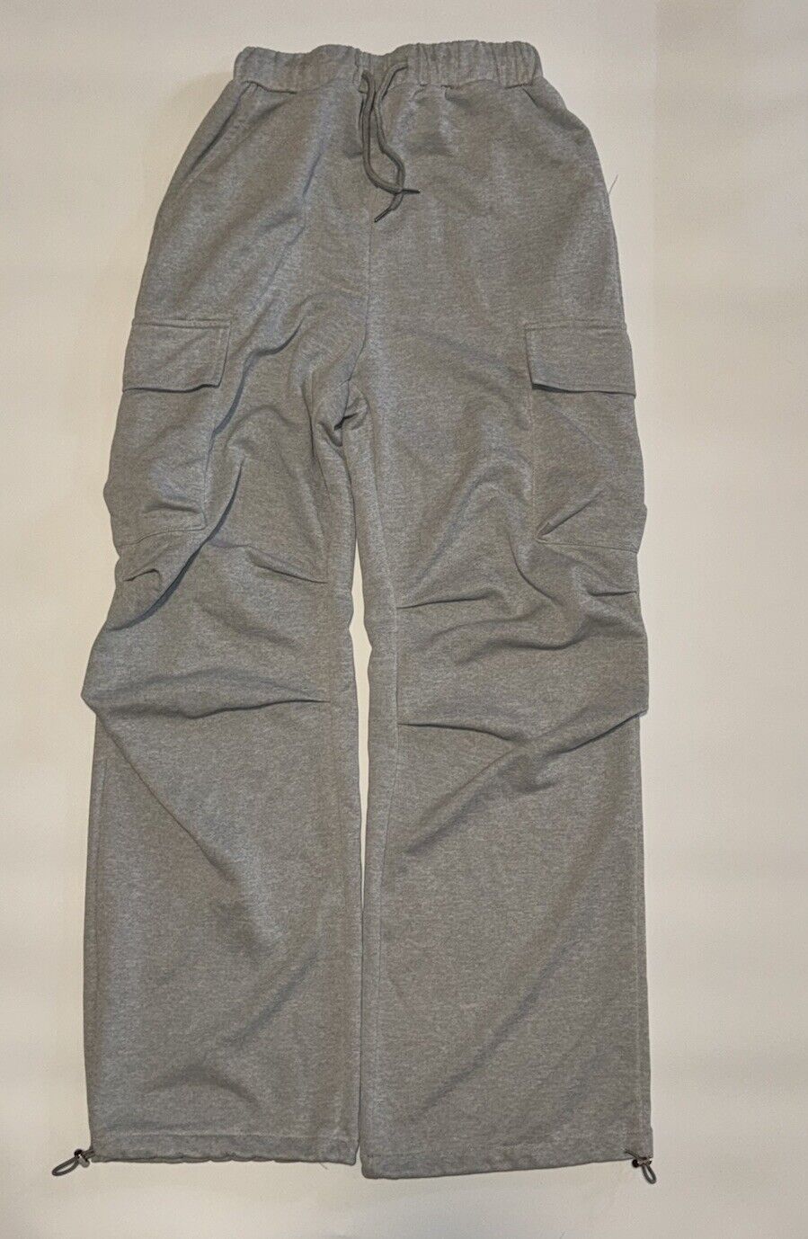 SHEIN EZwear Solid Grey Color Multi-Pocket Cargo Pants Sz M