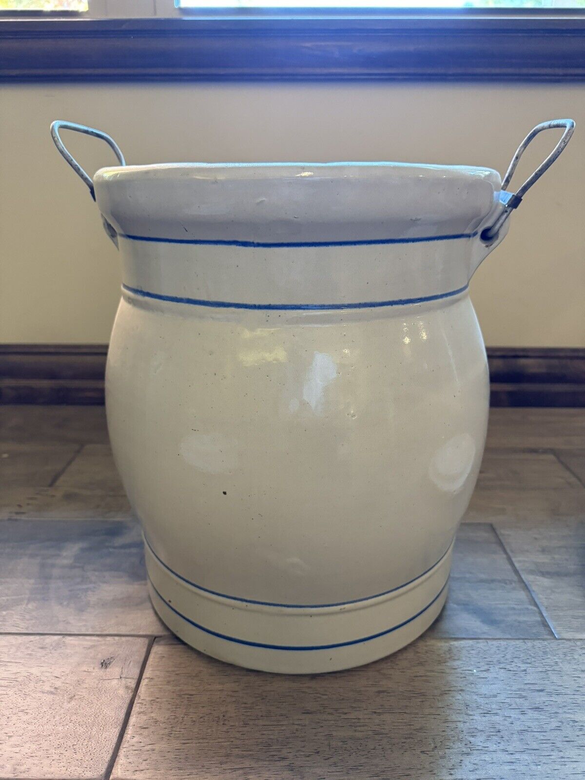 Large Rare Antique REDWING 5 Gallon Stoneware Water Cooler Dispenser w/Lid