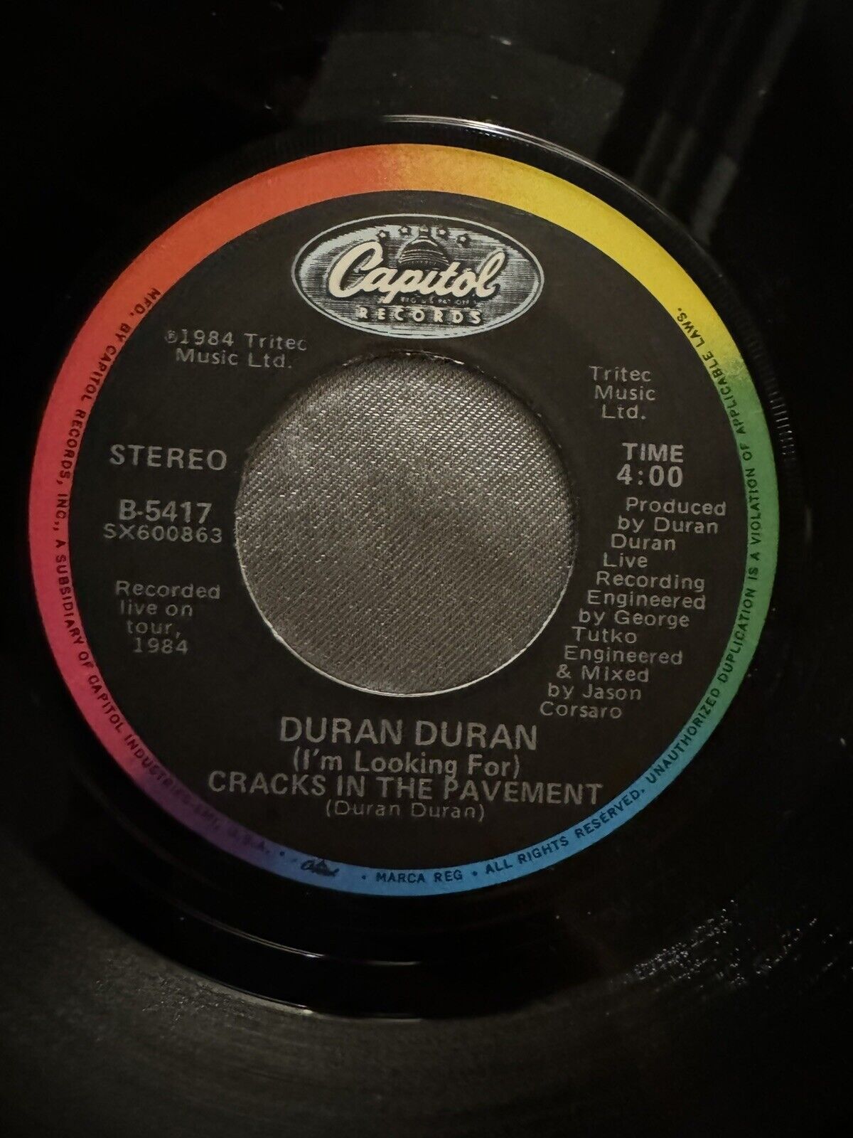 Duran Duran - The Wild Boys 1984-7’ Single 45rpm Record