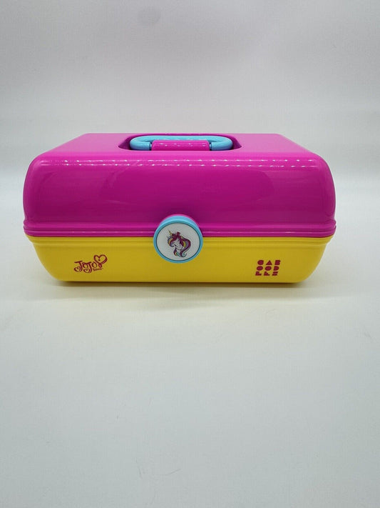 On-the-go girl JoJo Siwa Caboodle yellow pink unicorn makeup storage