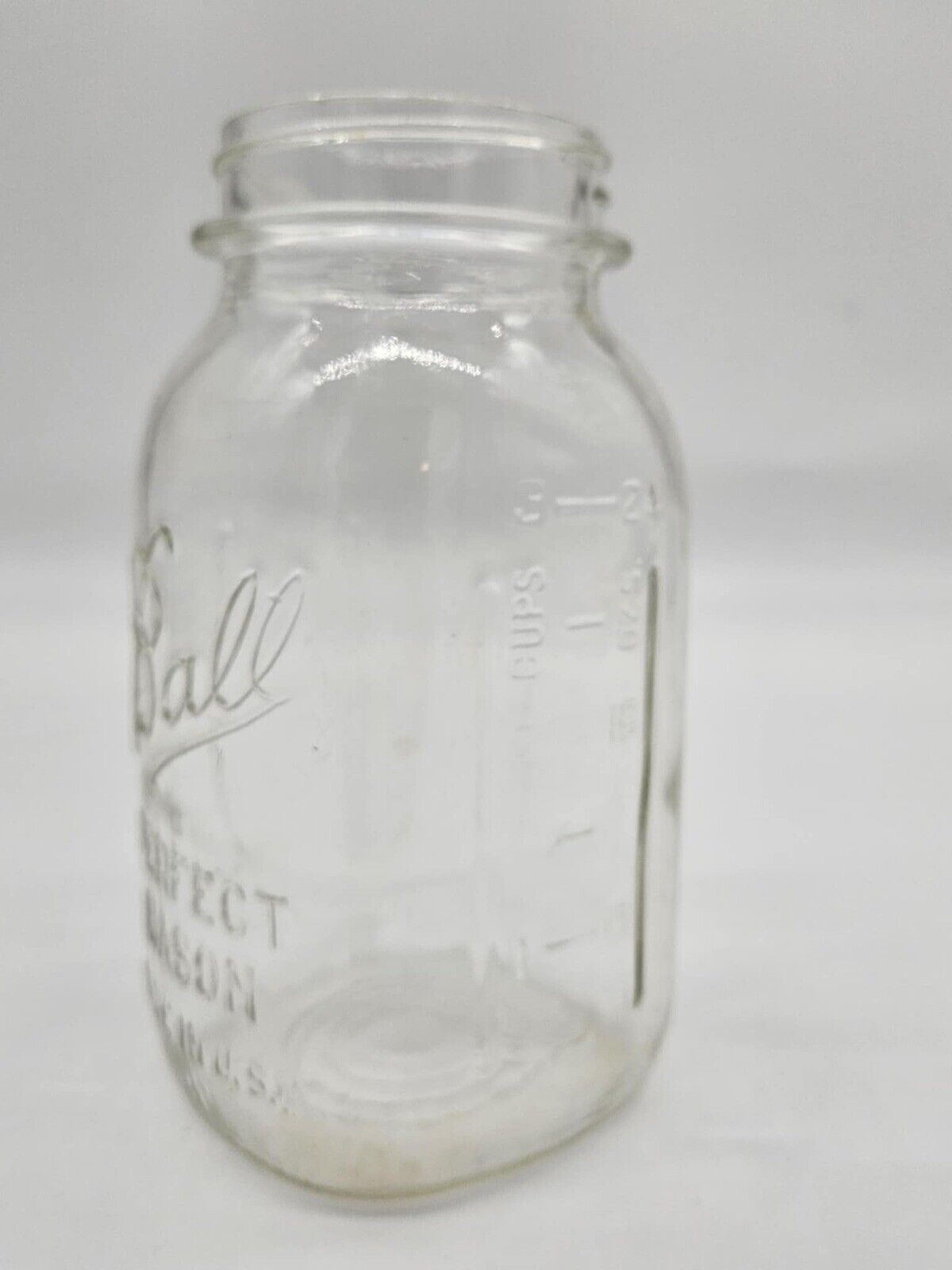 Ball Perfect Mason Vintage 1 Quart Regular Mouth Clear Glass Canning Jar 17B