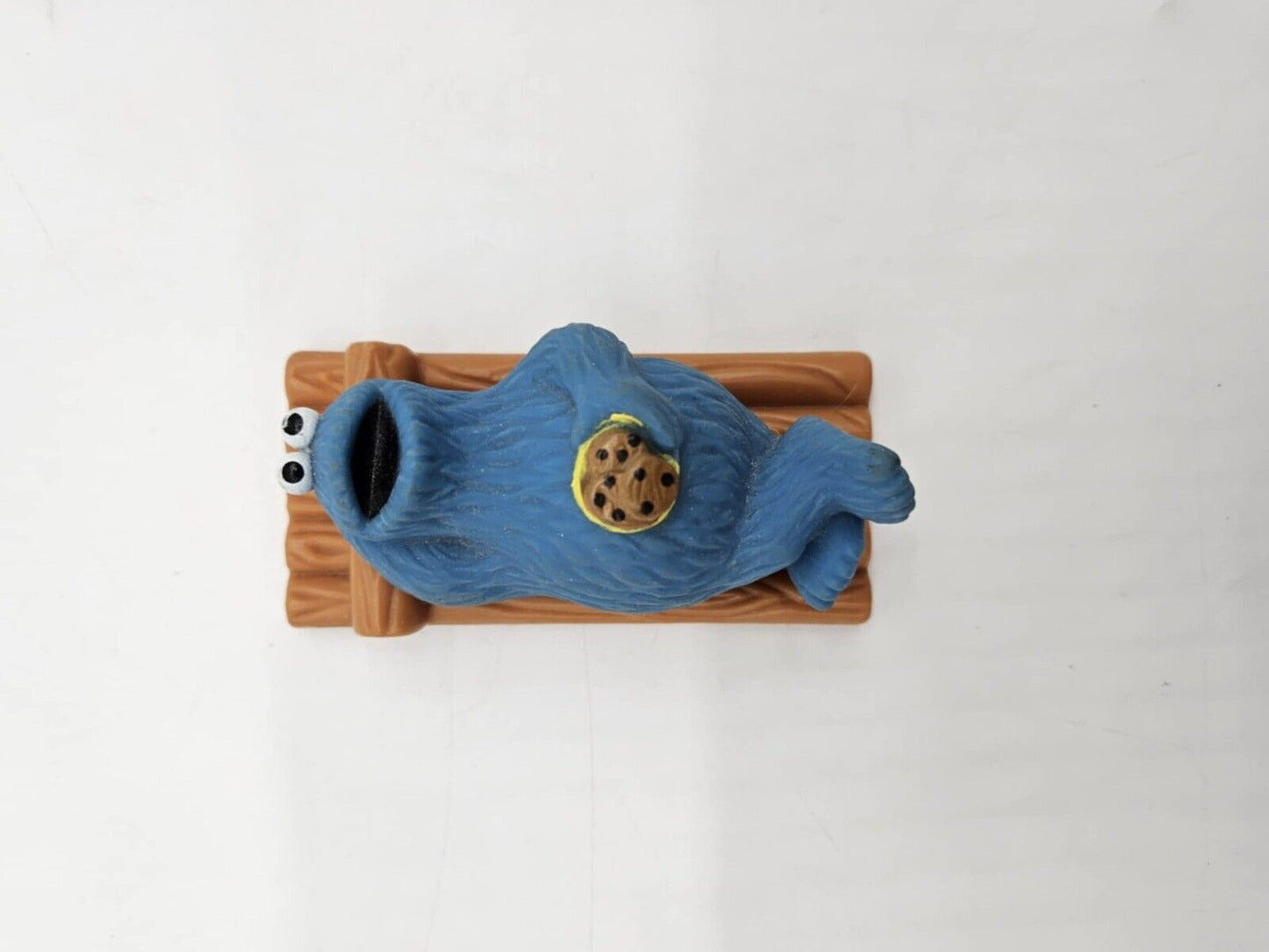 Sesame Street Cookie Monster On Raft Figure 3.5" PVC Figure Tyco 1997 Jim Henson