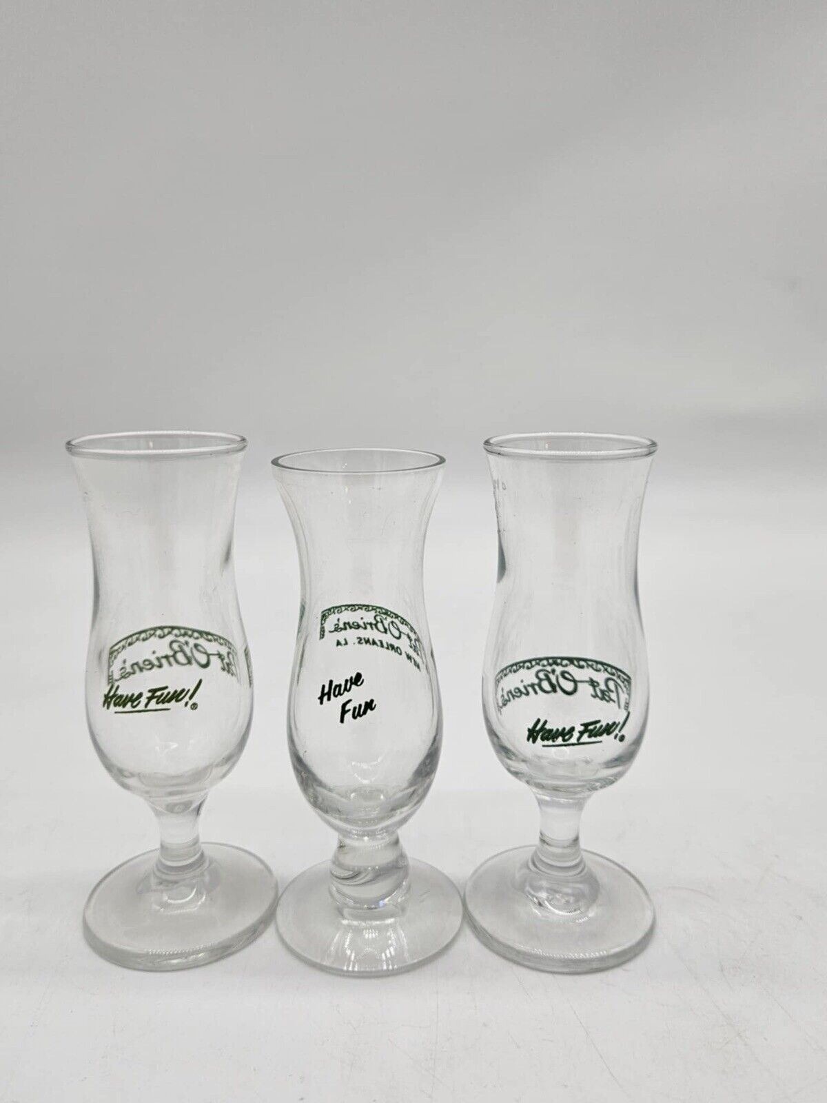 9 Vintage Pat O'Briens Hurricane, Shot, Brandy, Beer, Champagne Barware Set