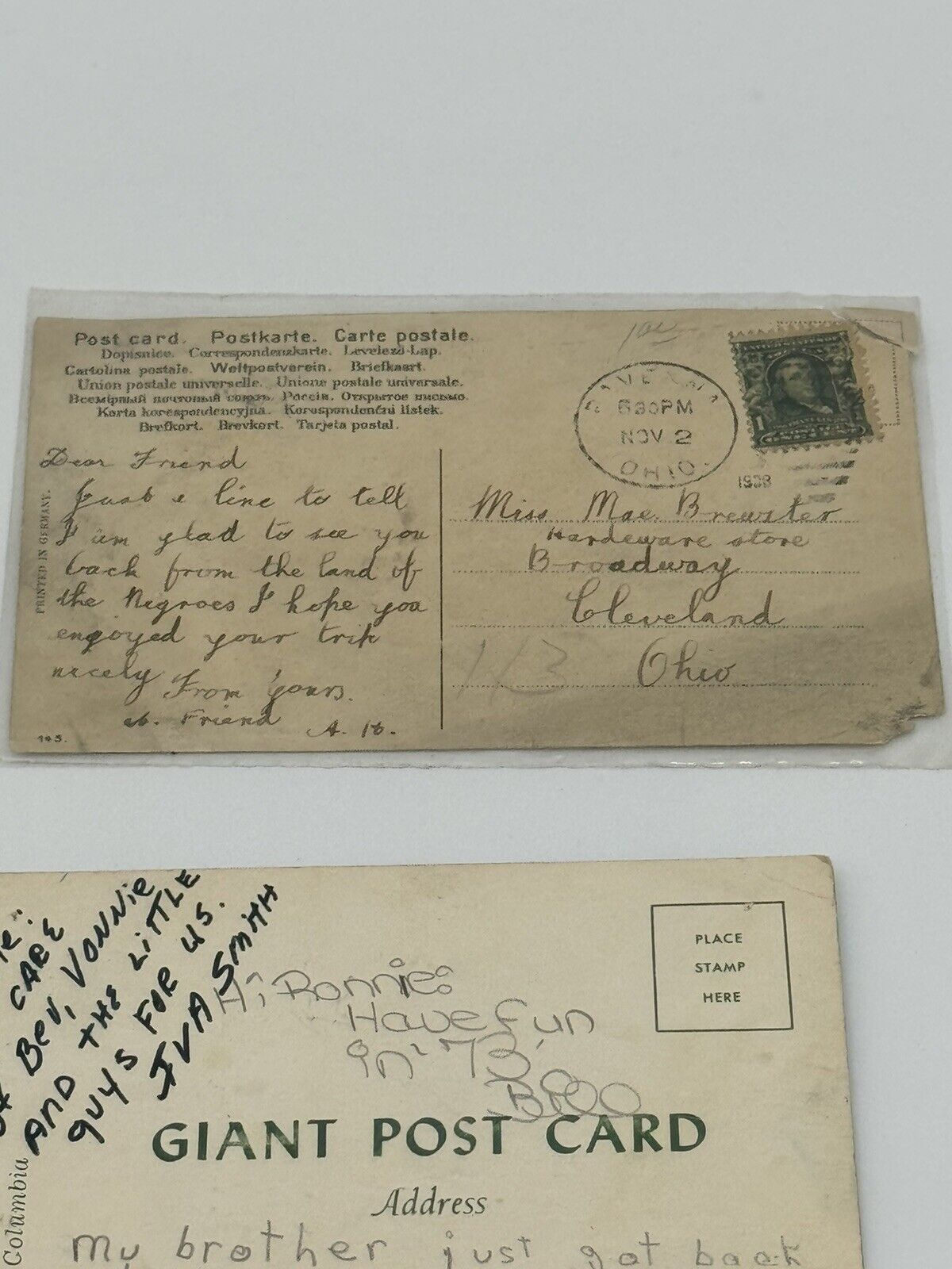 Lot of 8 Vintage Antique Postcards ~ Art Project Material