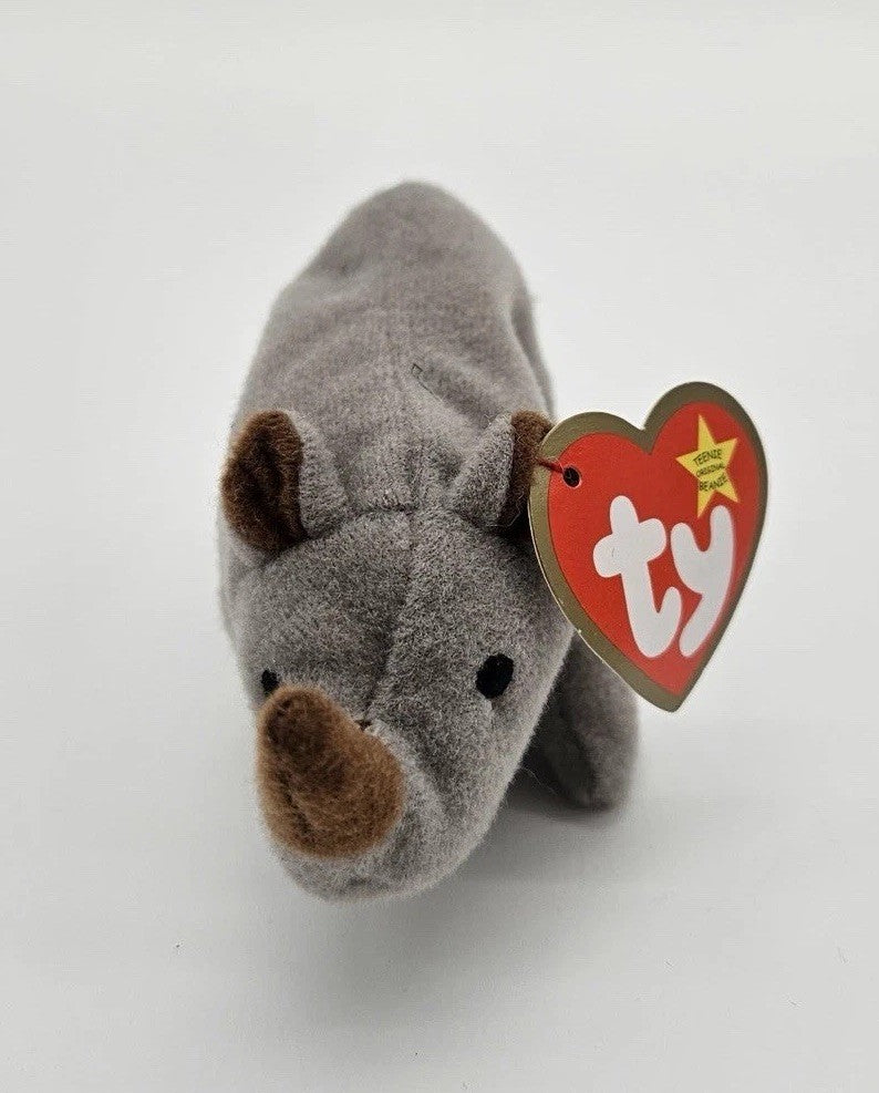 RARE Ty Beanie Baby Spike The Rhinoceros Hang  Tag 1996  - MWMT