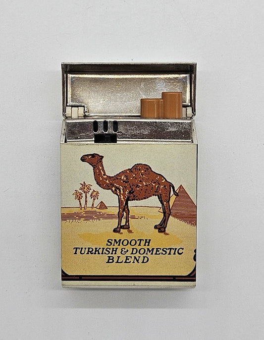 VINTAGE CAMEL FILTERS CIGARETTE LIGHTER HARD PACK FLIP TOP