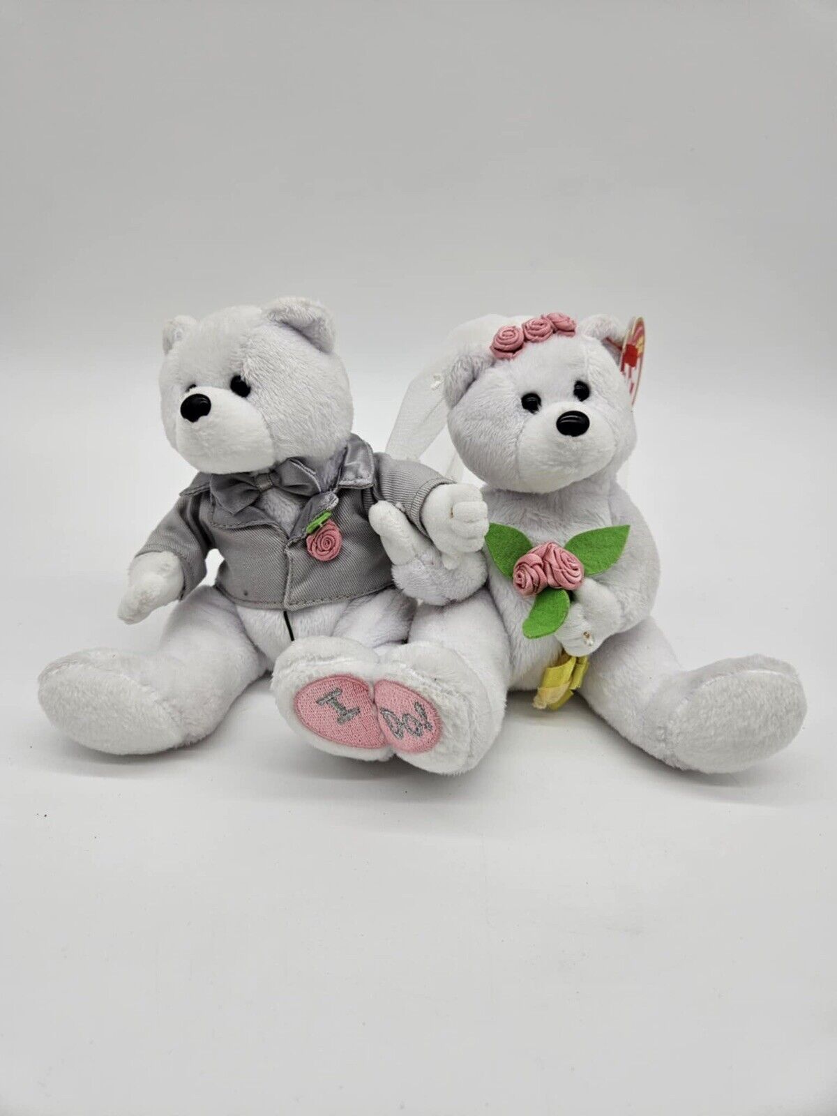TY Original Beanie Babies Plush We Do Bride & Groom Wedding Beanie Bears Tag