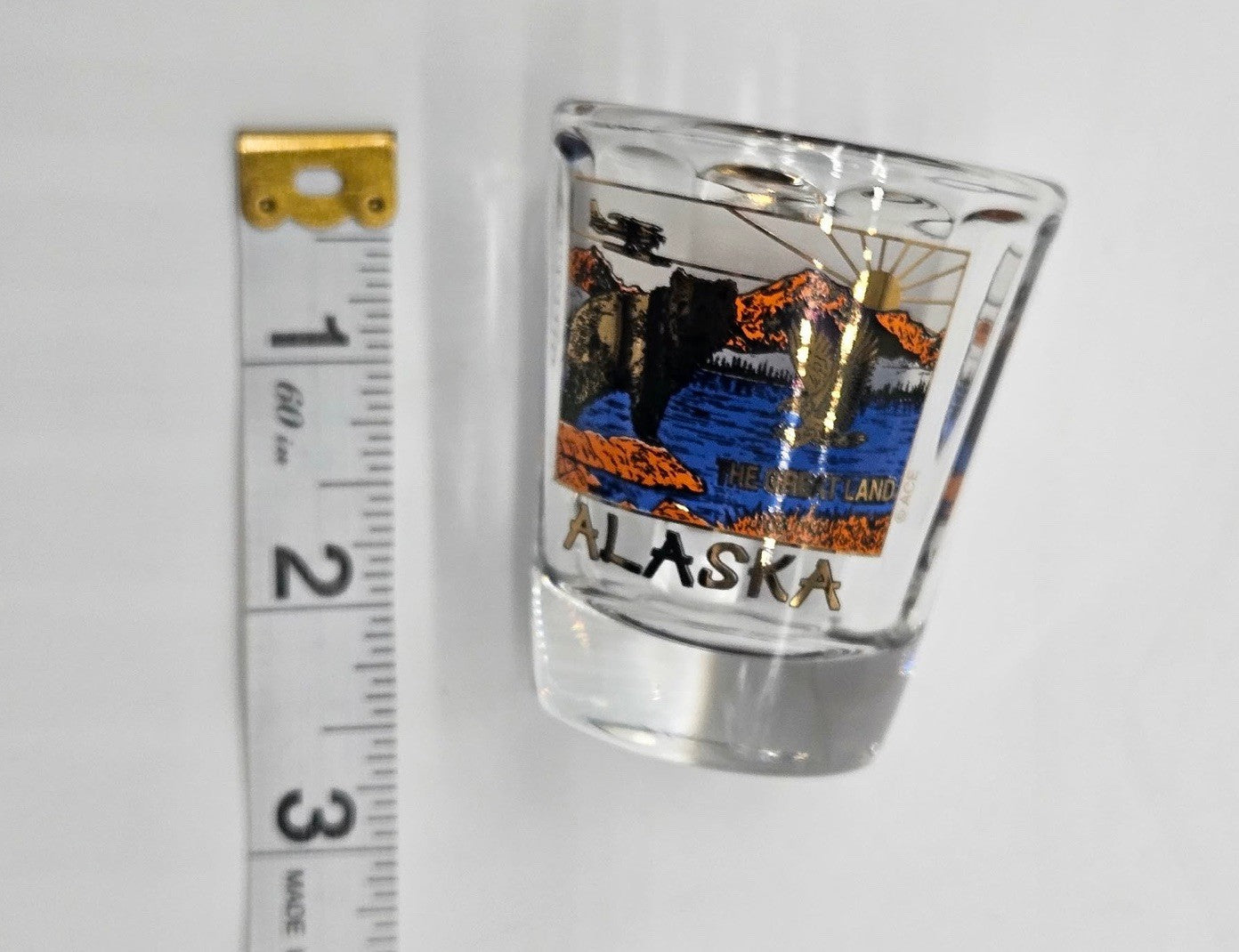 Alaska The Great Land Bear Eagle Scenic Souvenir Shot Glass