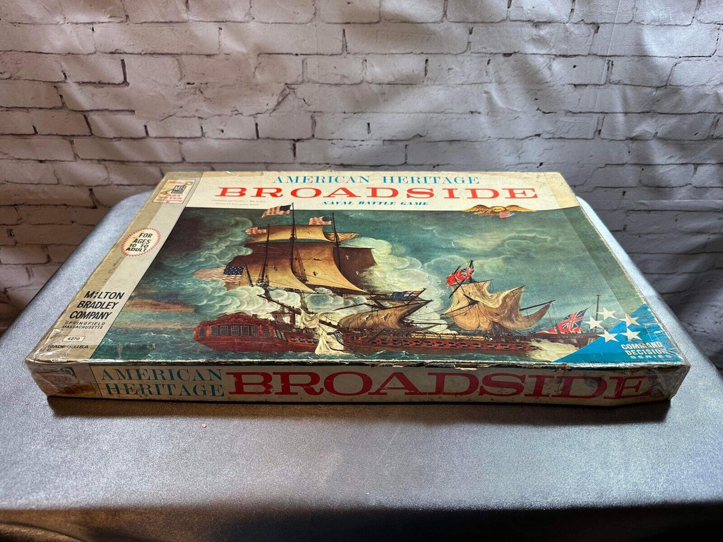 VTG American Heritage Broadside Board Game Milton Bradley COMPLETE VGM