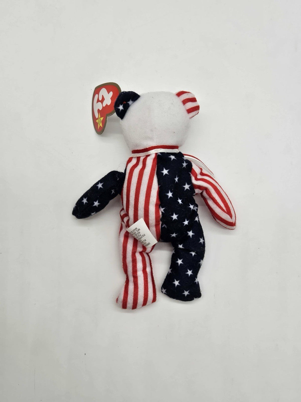 1999 Ty Teenie Beanies "Spangle" The Bear McDonald's Toy USA 4th Of July