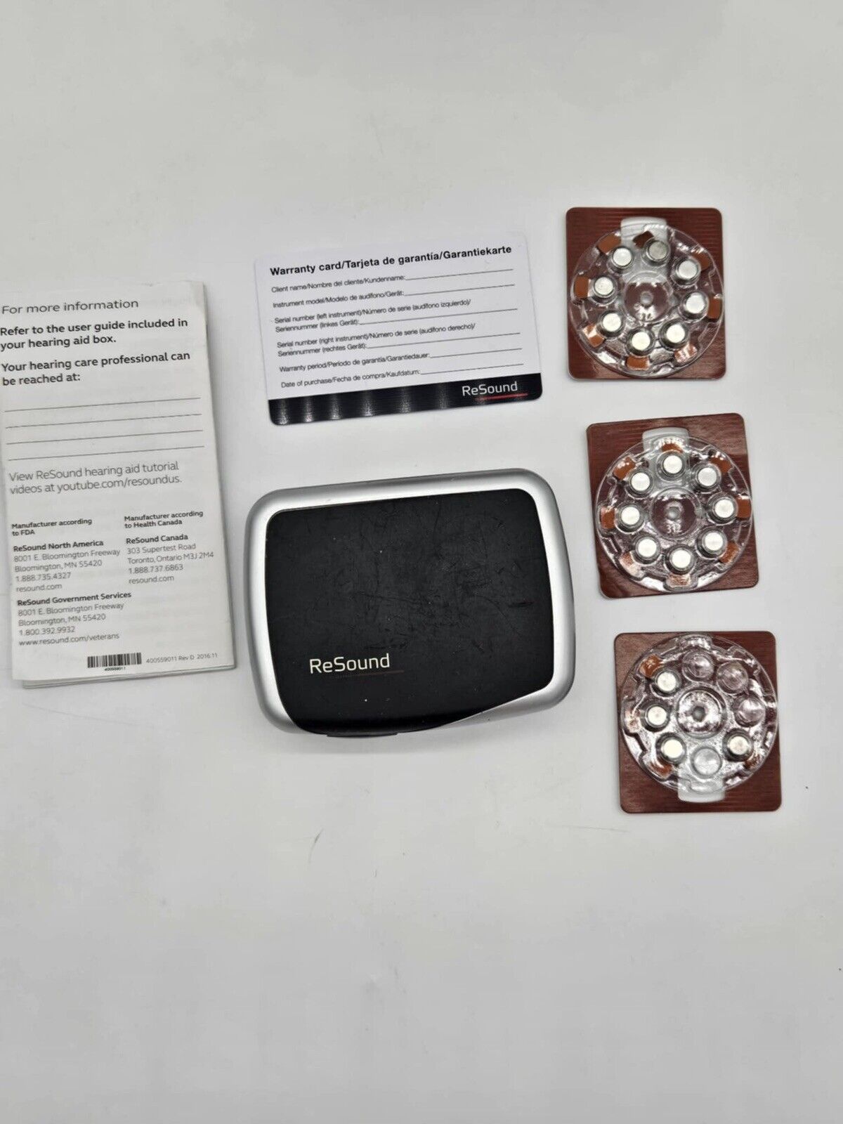 Genuine Resound GN Receiver-In-Ear Hearing Aids A/S ~ Lautrupbjerg 7 w/ Case