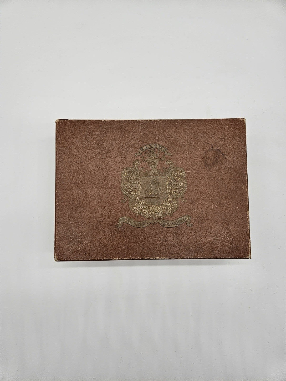 Vintage Eaton’s Presentation Box Brown Gold Crest Jewelry Gift Box BOX ONLY