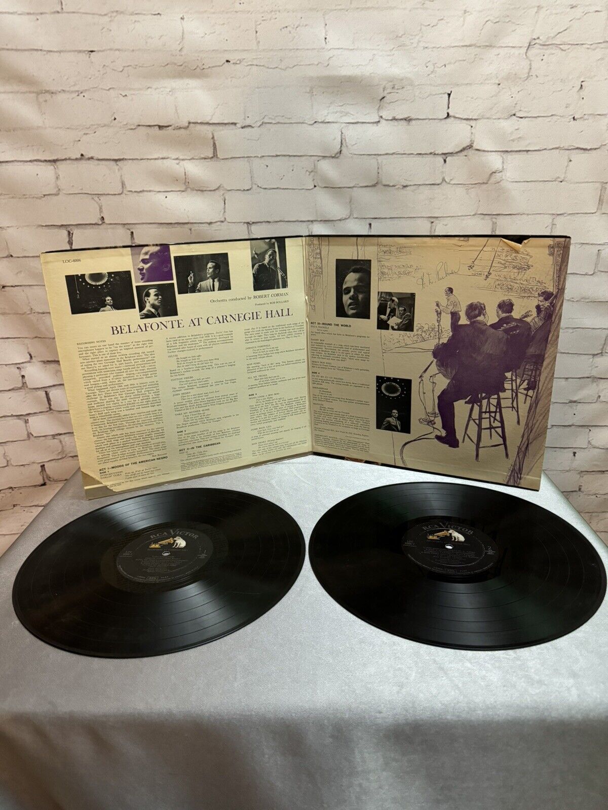 HARRY BELAFONTE At Carnegie Hall 2x LP (1959) LIVING STEREO deep groove original