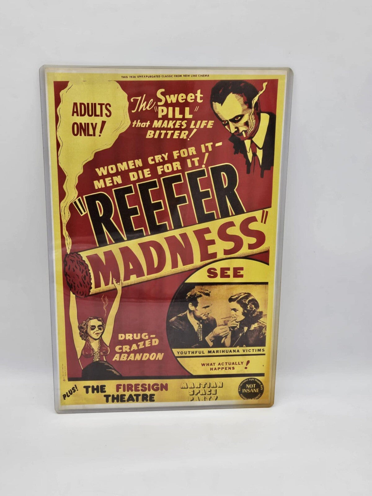 Original Reefer Madness R1972 U.S. Vintage Mini Poster MINT JB01