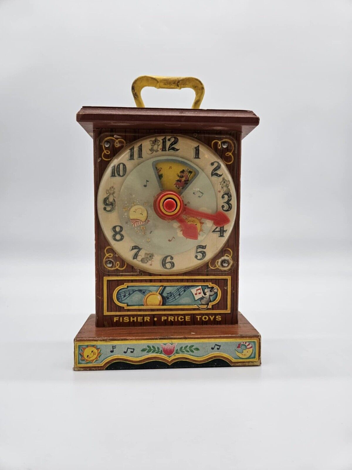 Vintage Fisher Price Musical “Tick-Tock Teaching Clock” Plays/Works -1964, #997