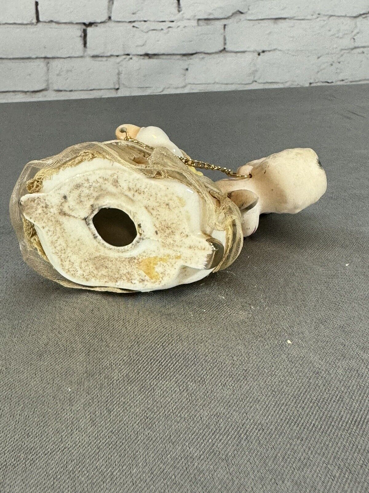 Vintage JL Co. Girl in Dress with Poodle on Leash Ceramic Figurine