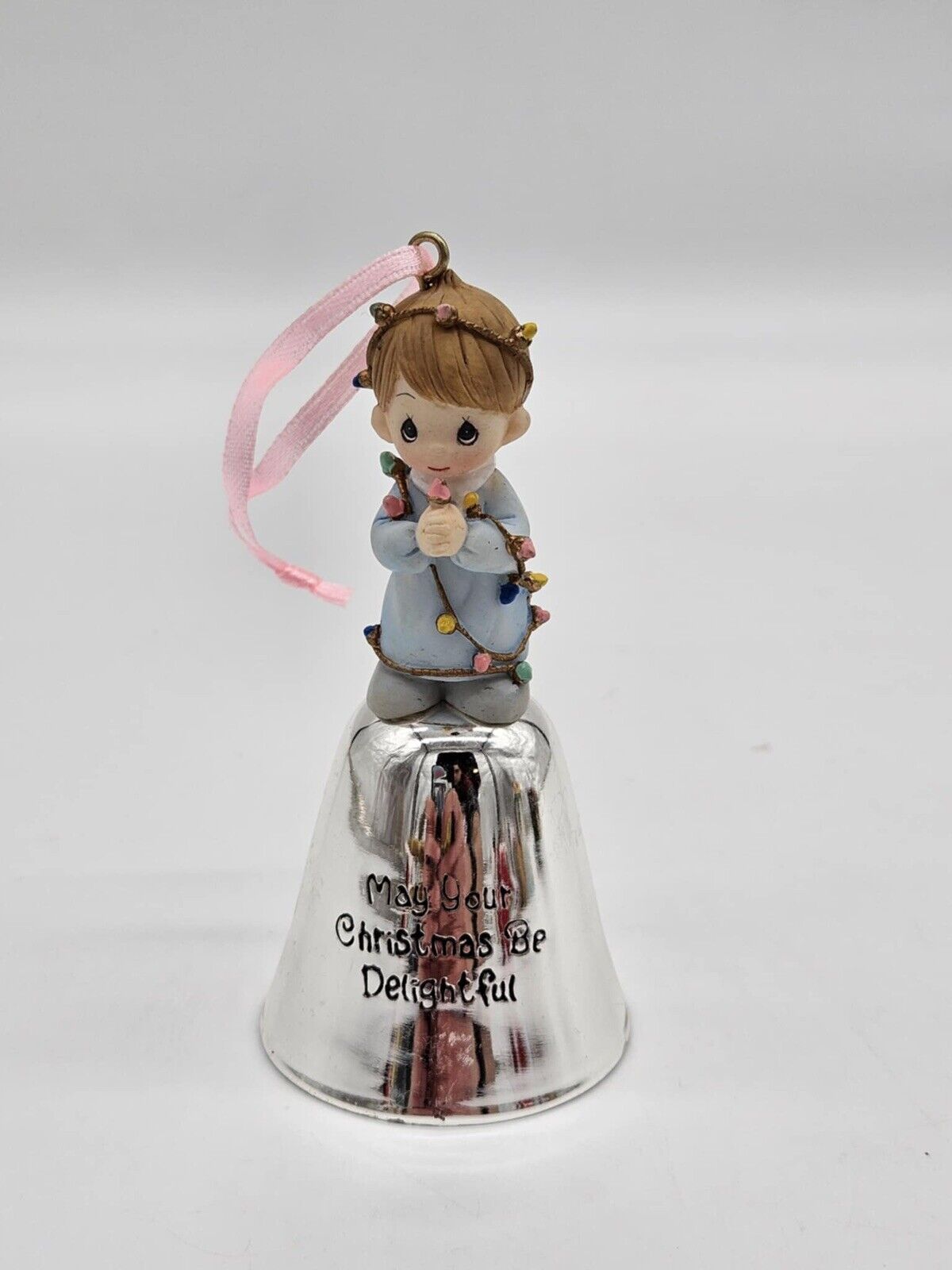 Precious Moments Holiday Bell Ornament "MAY YOUR CHRISTMAS BE DELIGHTFUL."