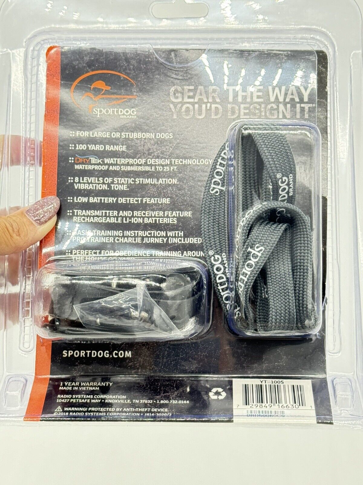 Brand New 100s Rechargeable Dog Remote Collar Yard Trainer Yt-100s -NEW