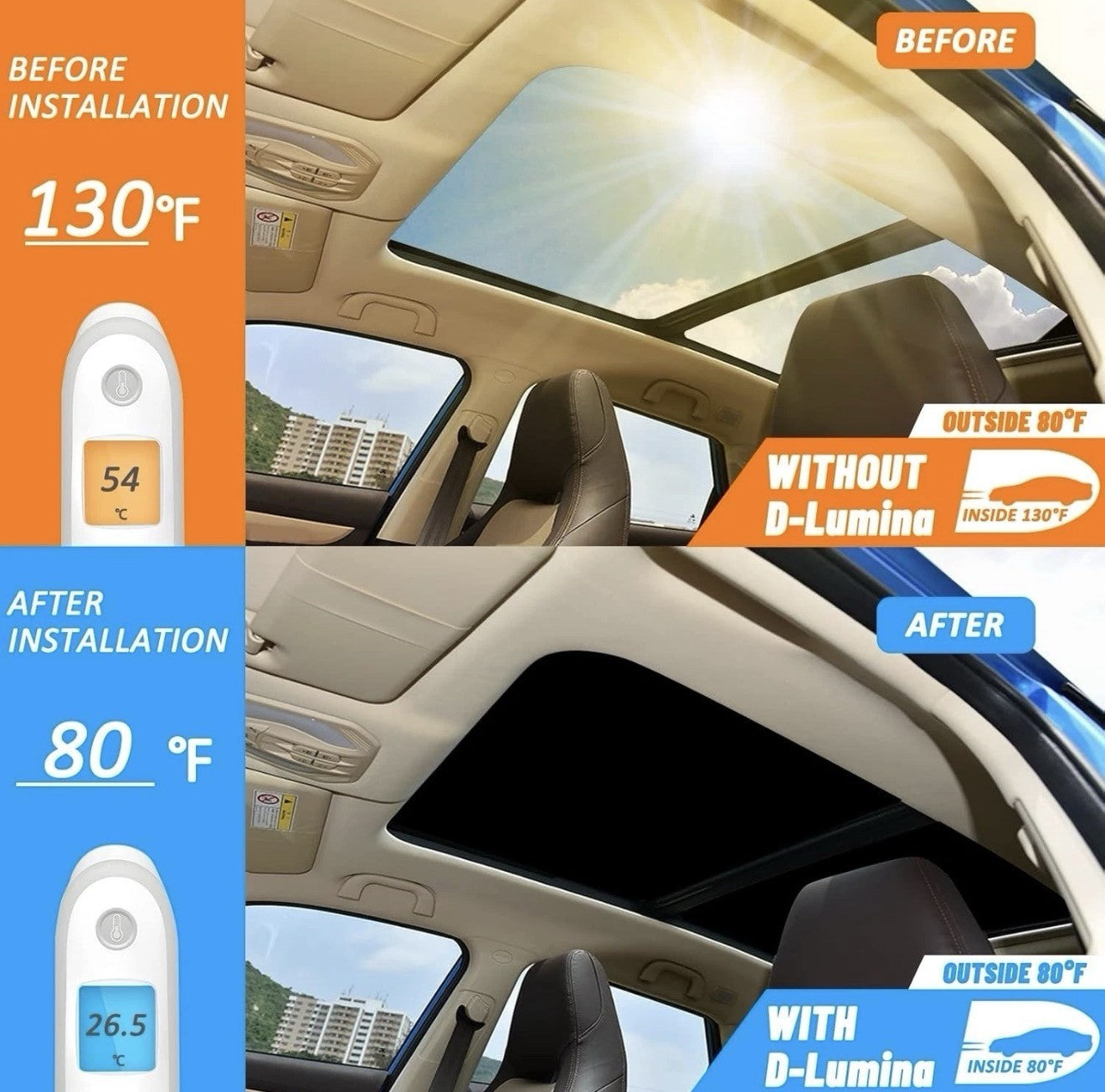 Roof Sunshade for Model 3 Highland 2024 2025, Glass Sunroof Shade Window Black
