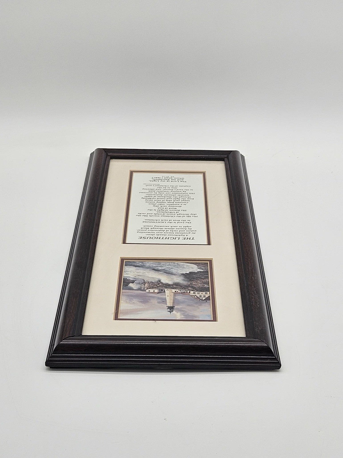 Vintage Framed Lighthouse Poem Christian Wall Art
