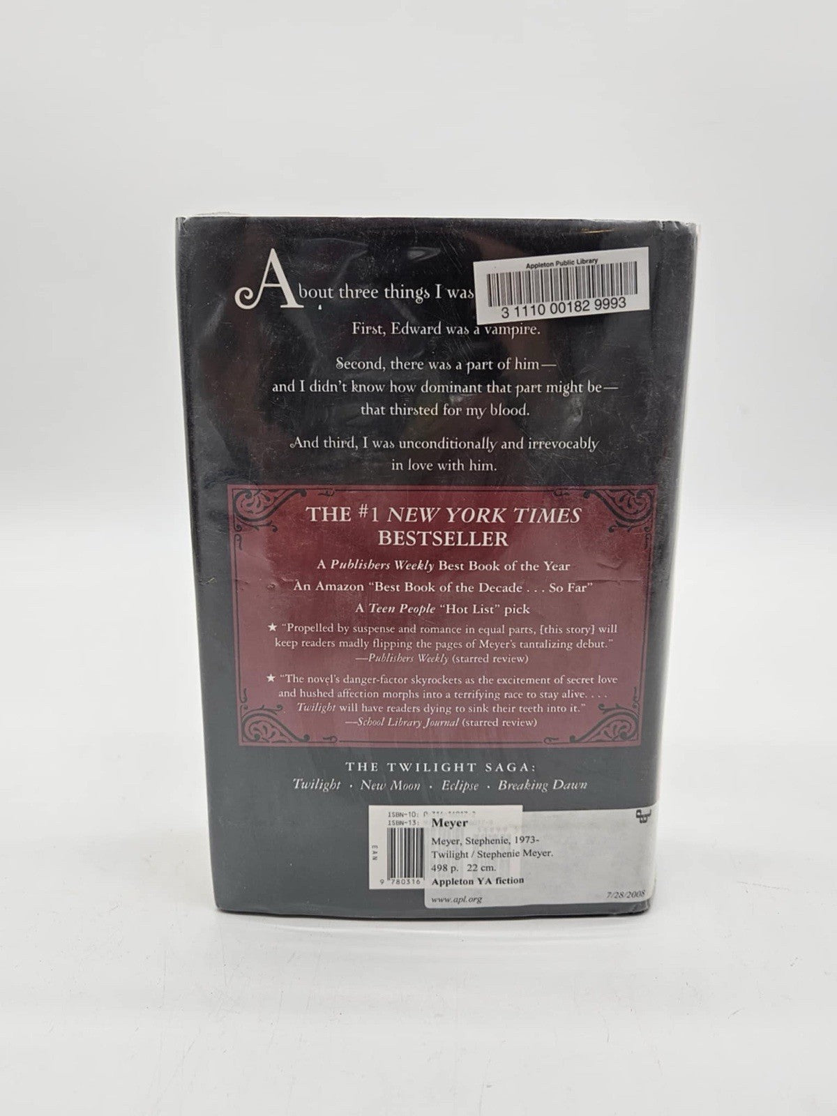 Twilight Book - Hard Cover
