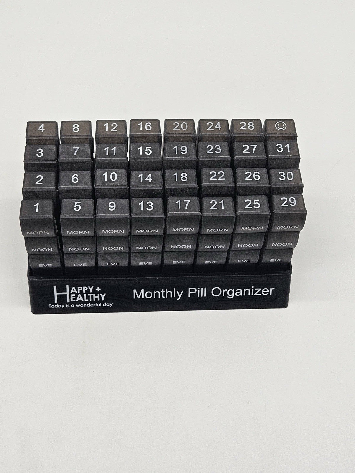 Compact 116-Compartment Monthly Pill Organizer - 4 Times a Day, Travel-Friendly