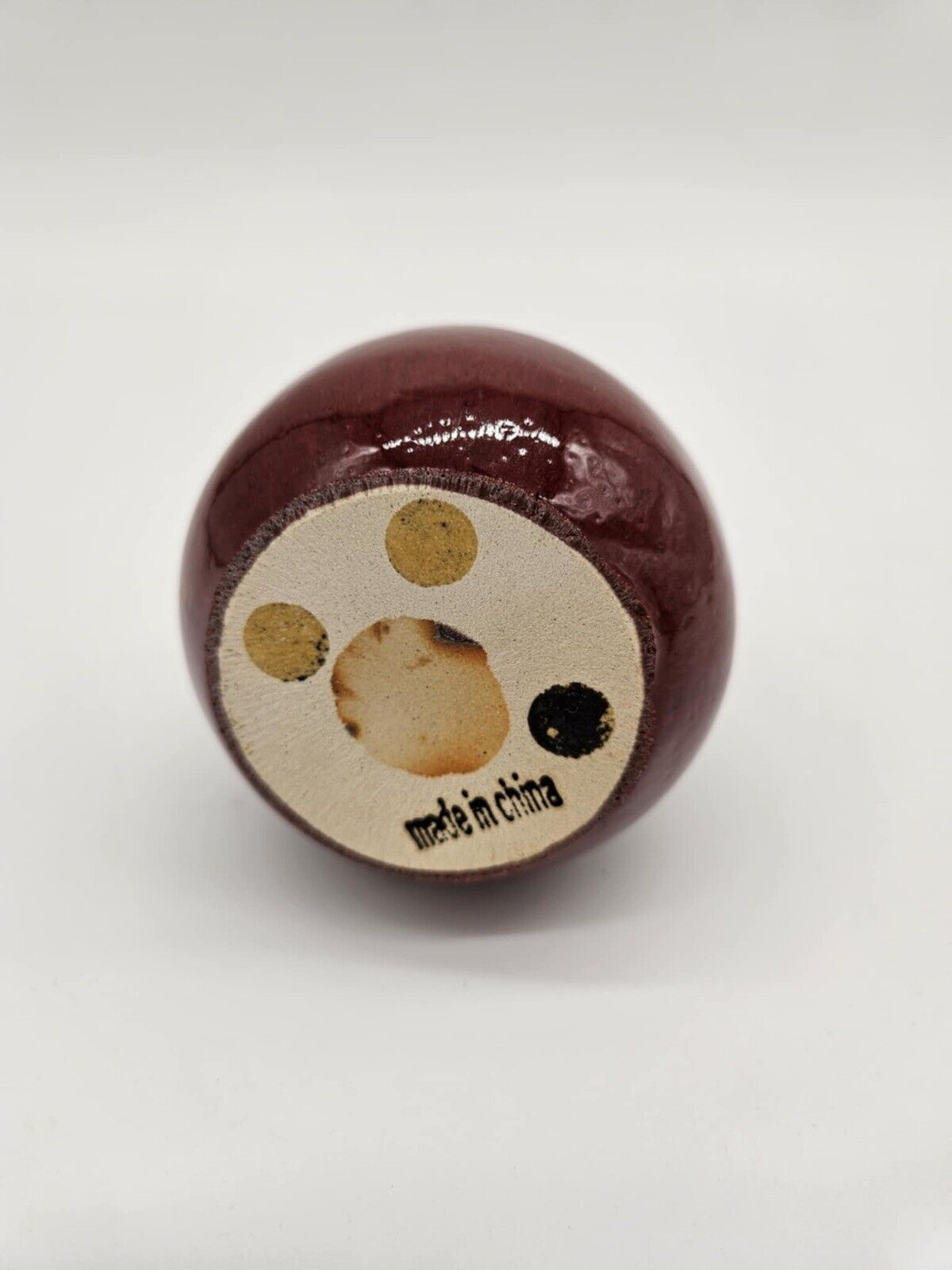 Vintage Elegant Expressions Mini Red Reactive Ceramic Bottle Vase 5” X 3”