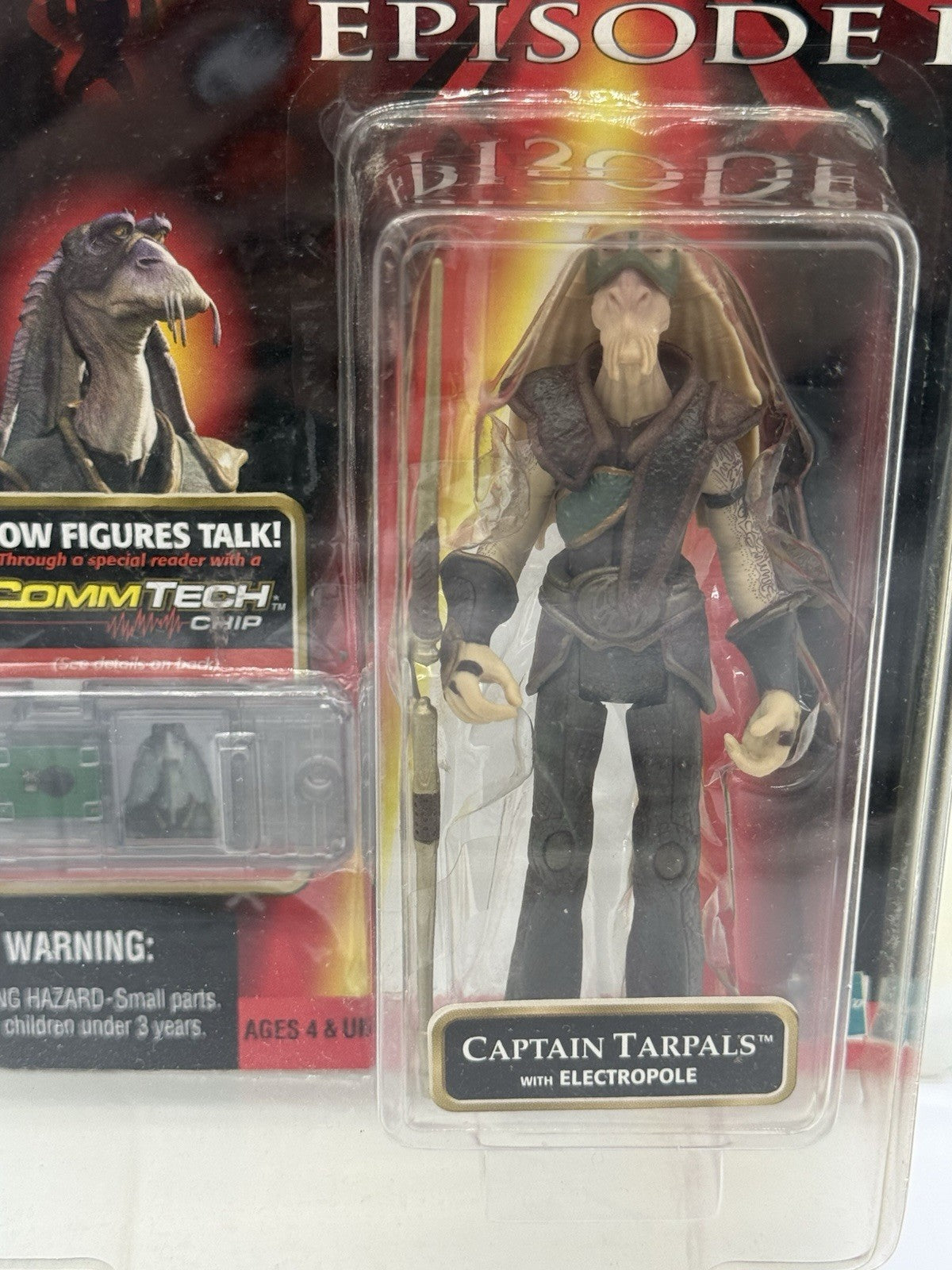 Star Wars Episode 1 CAPTAIN TARPALS w/Electropole action figure *CommTech* 1998